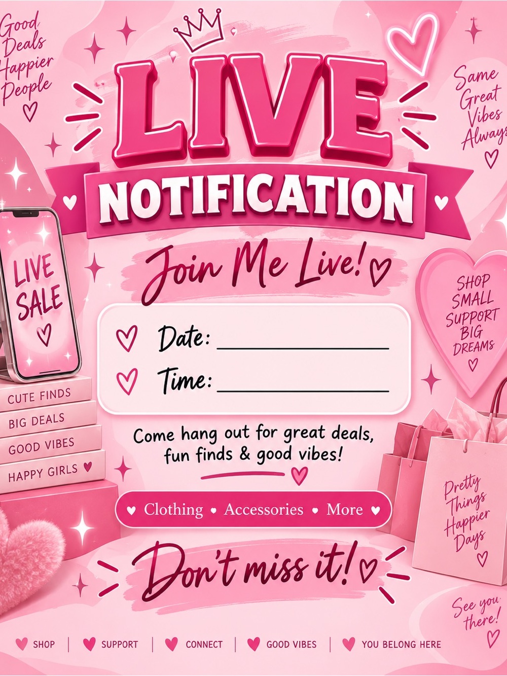 Live Notifications 📢 💕